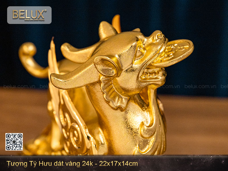 Tượng Tỳ Hưu Dát Vàng 24k – Tuyệt Tác Chiêu Tài Khai Vận Và Nghệ Thuật Decor Đẳng Cấp